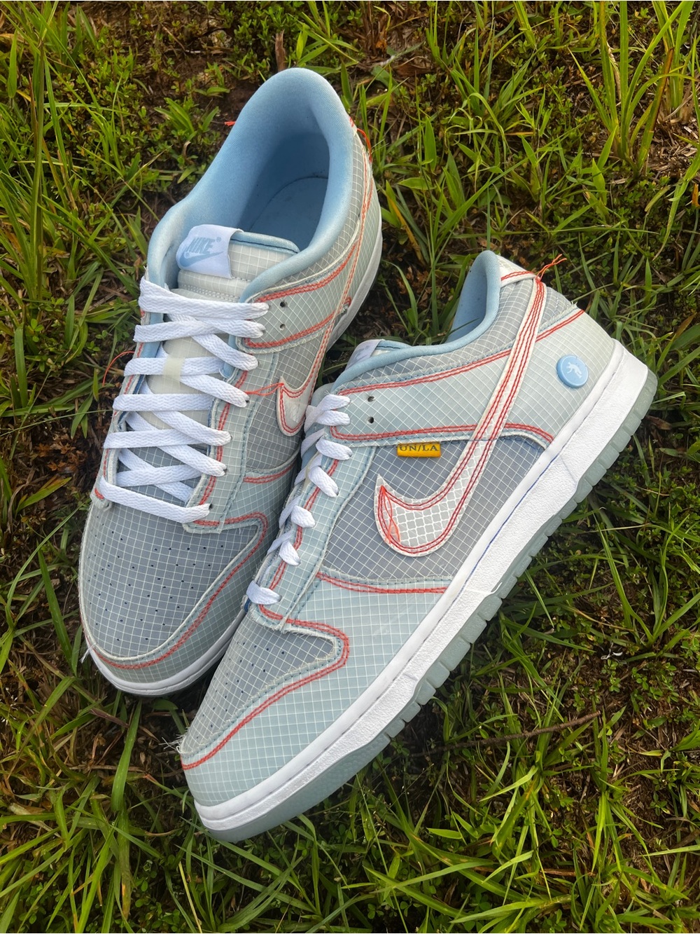 CLEAN Nike size 13 Dunk Low x Union Passport Argon shoes